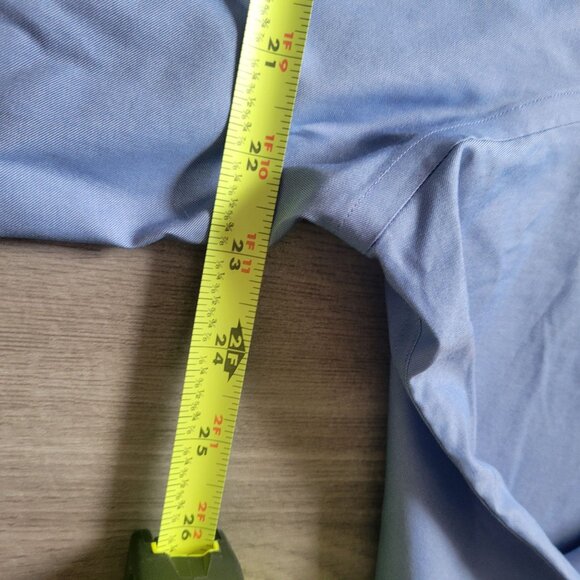 L.L.Bean Mens Traditional Fit Button-Up Shirt 16-34 Blue Long Sleeve 100% Cotton - Picture 4 of 5